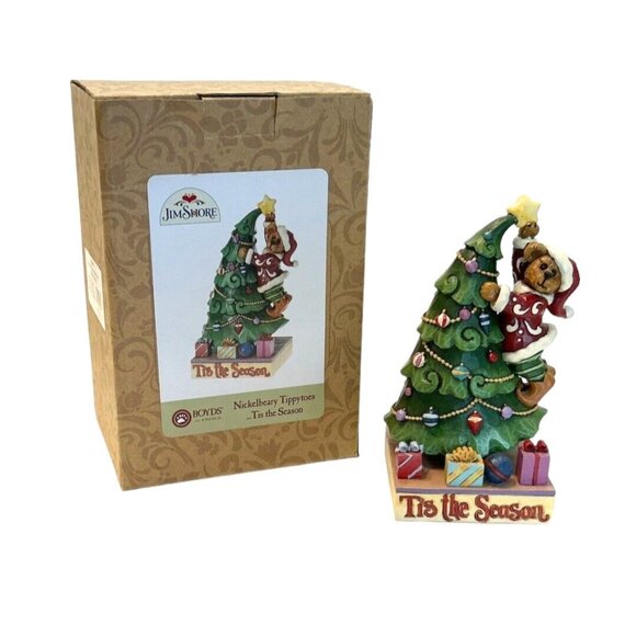Jim Shore Boyds Nickelbeary Tippytoes Tis The Season Seasonal Collectible NIB - Picture 1 of 8